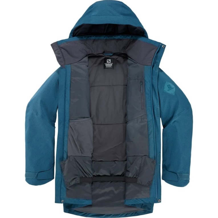 Chaquetas De Esquí Salomon Stance Cargo Insulated Encapuchado Hombre Azules | MX WNIV516